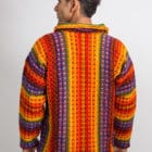 VESTE LAINE DE LAMA ORANGE