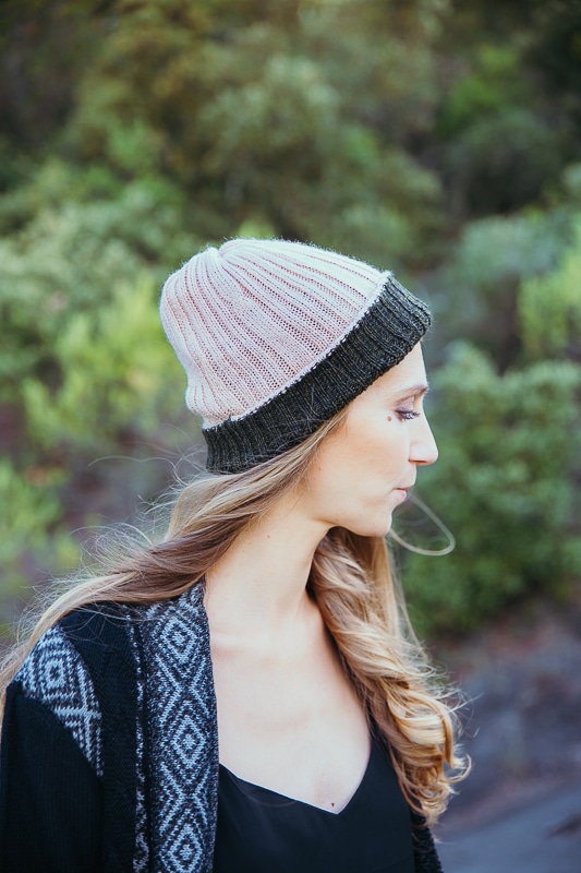 Bonnet femme tricoté à la main en laine et alpaga  Rosie