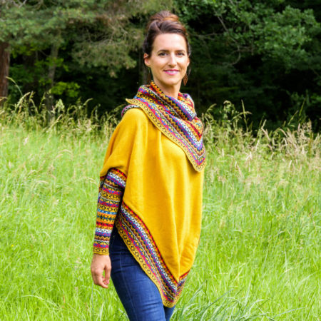 Poncho Alpaga Manche Leoni